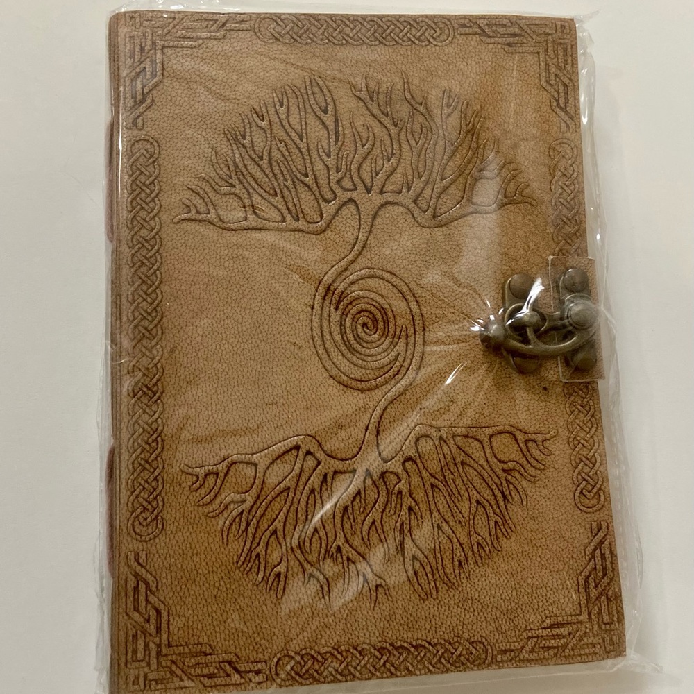 Double Tree of Life Leather Journal